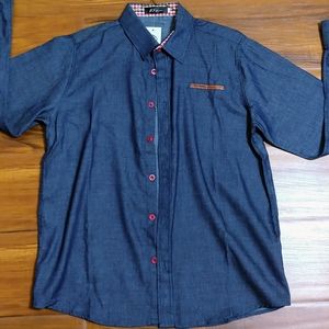 MEN'S COUNTRY WESTERN BLUE BOTTONDOWN SHIRT